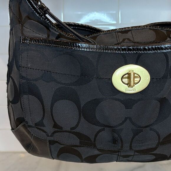 Coach Bag Purse Handbag Ergo Y2K Jacquard Signature Logo X-Large Soho Hobo - Picture 2 of 16